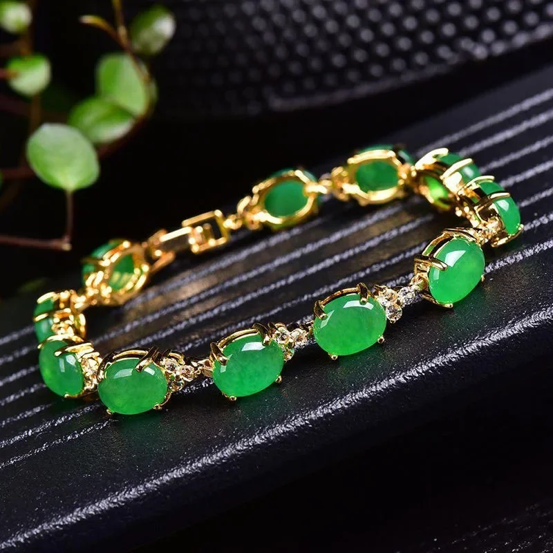 Jewelry & Watches Sp Z Oo Janów Lubelski - Natural Green Jade Agate LOVE Beads