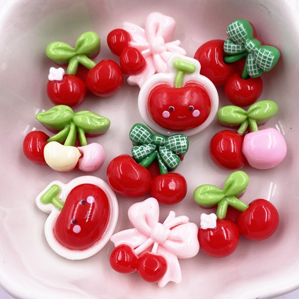 Paradise Jewelry & Watches Dolphin Mall - 24pcs Colorful Kawaii Cartoon Bowknort Red