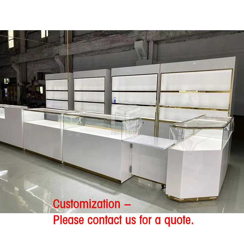 Jewelry Shop Watches - custom.Fashion Jewellery Kiosk Showcase White Switzerland