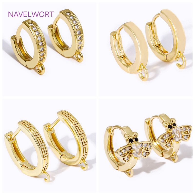 Hoop Earrings - Luxury 18K Gold Plated Brass Round