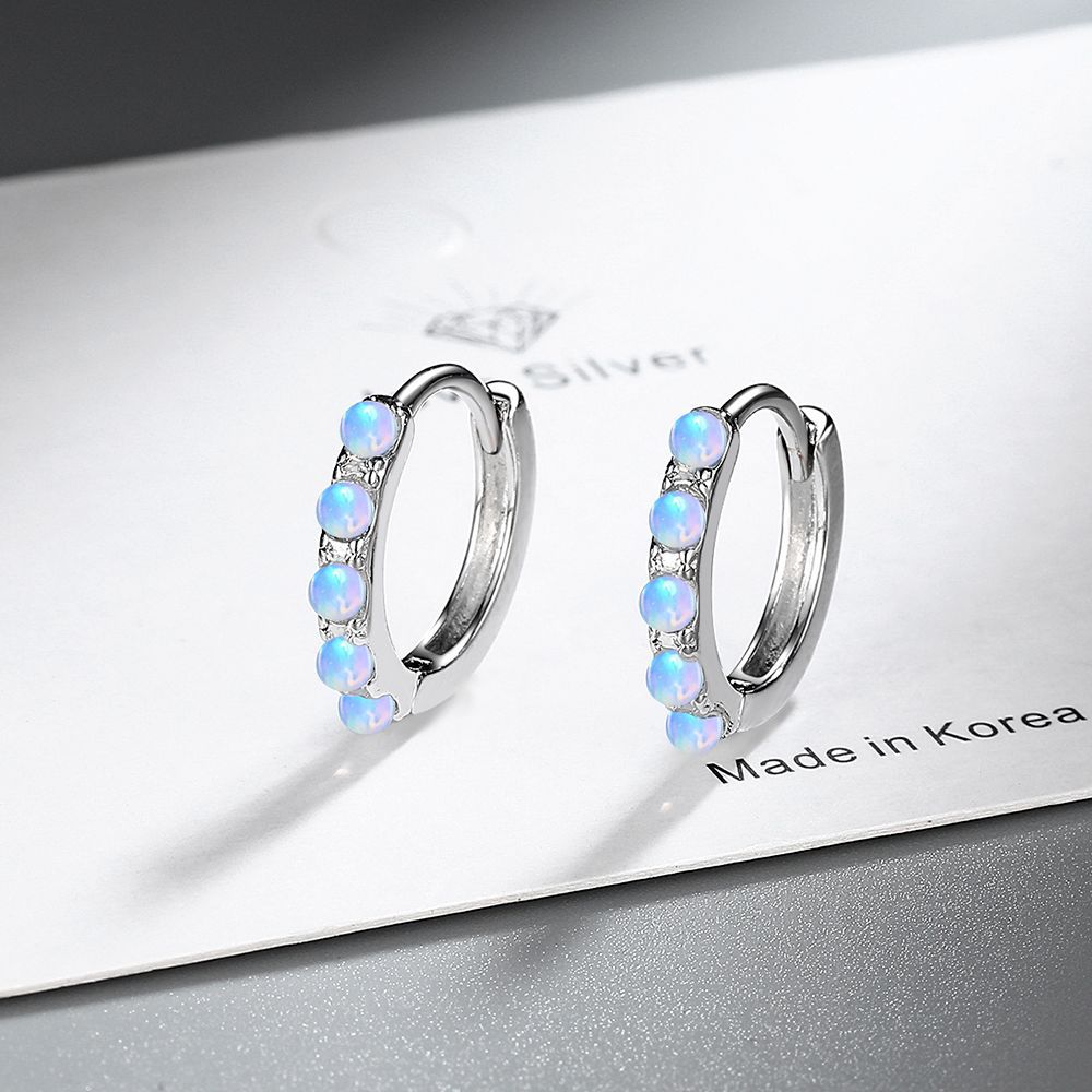 925 Sterling Silver Light Luxu - Opal Earrings Dangle 评论和价格