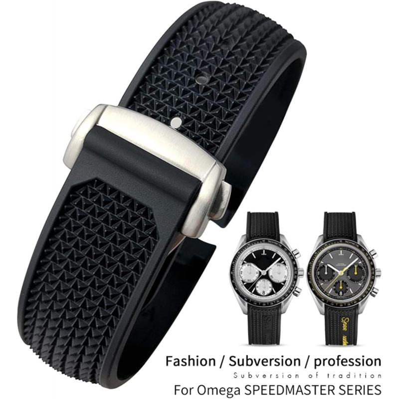 Rubber Silicone Curved Lug Wat - Omega Watch Speedmaster 评论和价格