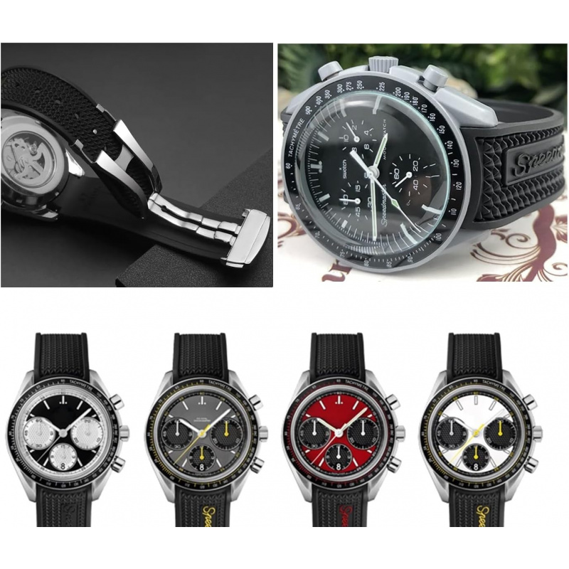 Rubber Silicone Curved Lug Wat - Omega Watch Speedmaster 评论和价格