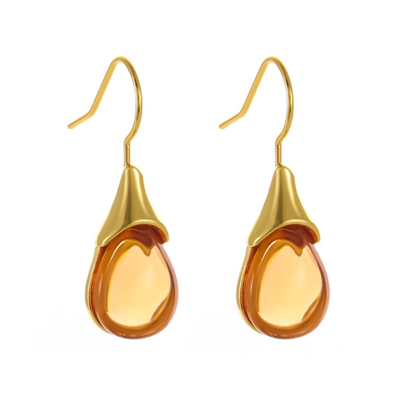 Trendy Women Cat's Eye Stones  - Opal Earrings Dangle 评论和价格