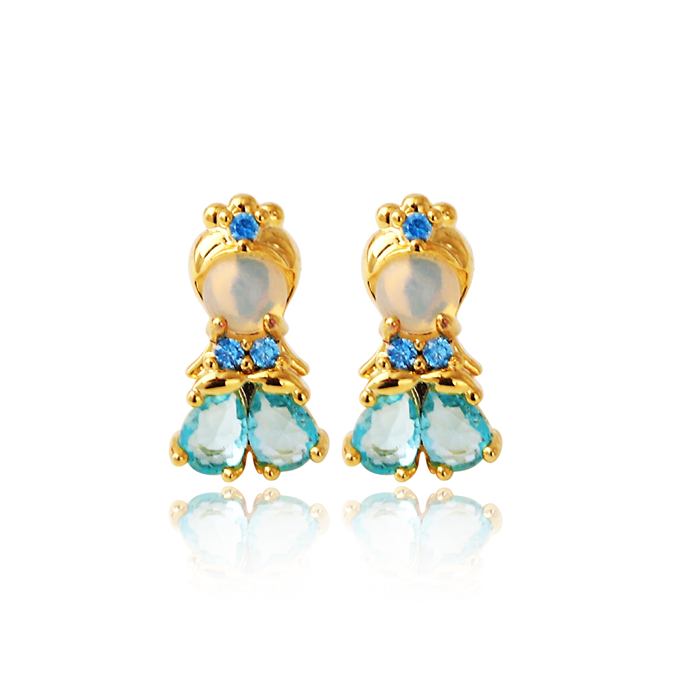 Lovely Pink Crystal Princess E - Opal Earrings Dangle 评论和价格