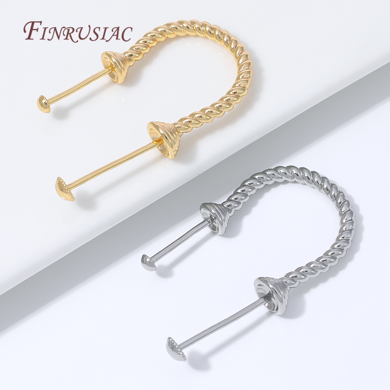1-3Pcs 18K Gold Plated Twisted - Hoop Earrings 评论和价格