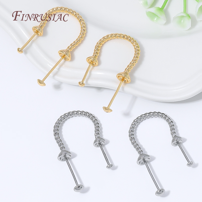 1-3Pcs 18K Gold Plated Twisted - Hoop Earrings 评论和价格