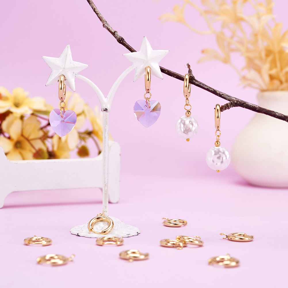 10pcs 201 Stainless Steel Hugg - Hoop Earrings 评论和价格
