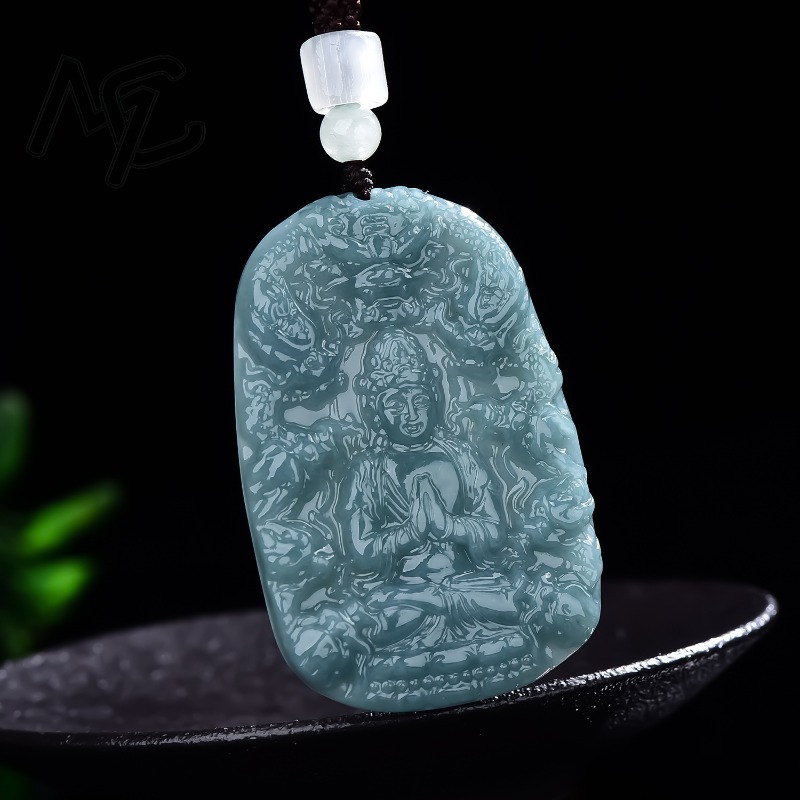 Real Natural Emerald Jade Blue - Jewelry & Watches Sp Z Oo Janów Lubelski 评论和价格
