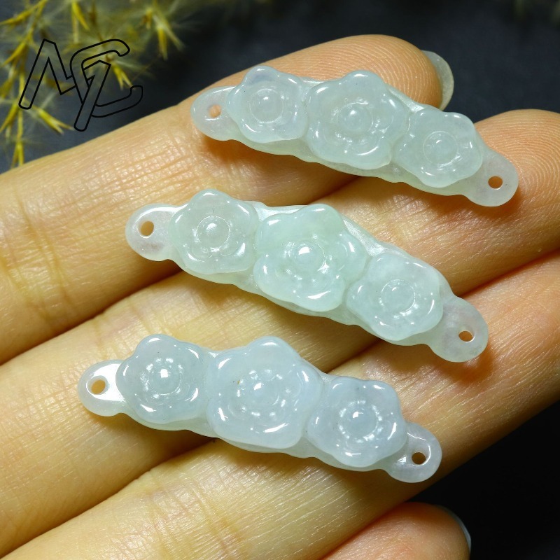 1pc Natural Jadeite Emerald Fl - Jewelry & Watches Sp Z Oo Janów Lubelski 评论和价格