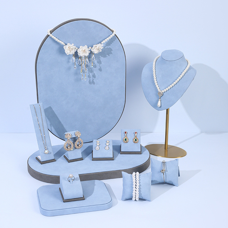 Light Blue Microfiber Jewelry  - Jewelry Shop Watches 评论和价格