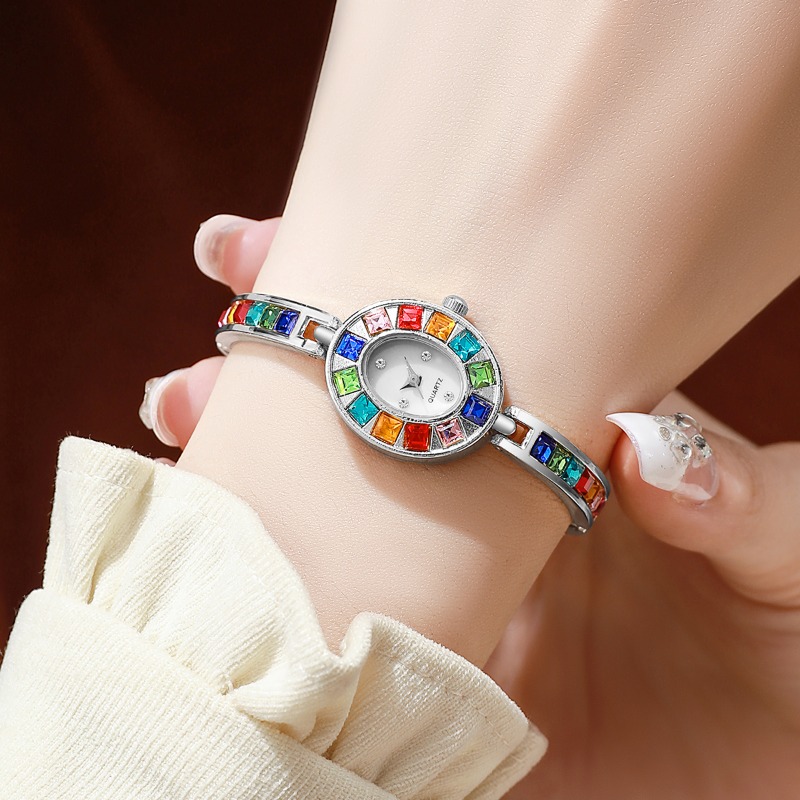 2pcs Elegant Colorful Rhinesto - Jewelry Box Watches Bracelets 评论和价格