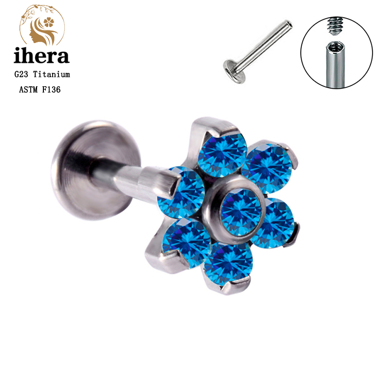 G23 Titanium Opal Flower Pierc - Opal Earrings Dangle 评论和价格