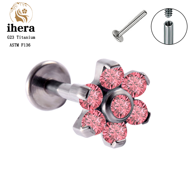 G23 Titanium Opal Flower Pierc - Opal Earrings Dangle 评论和价格