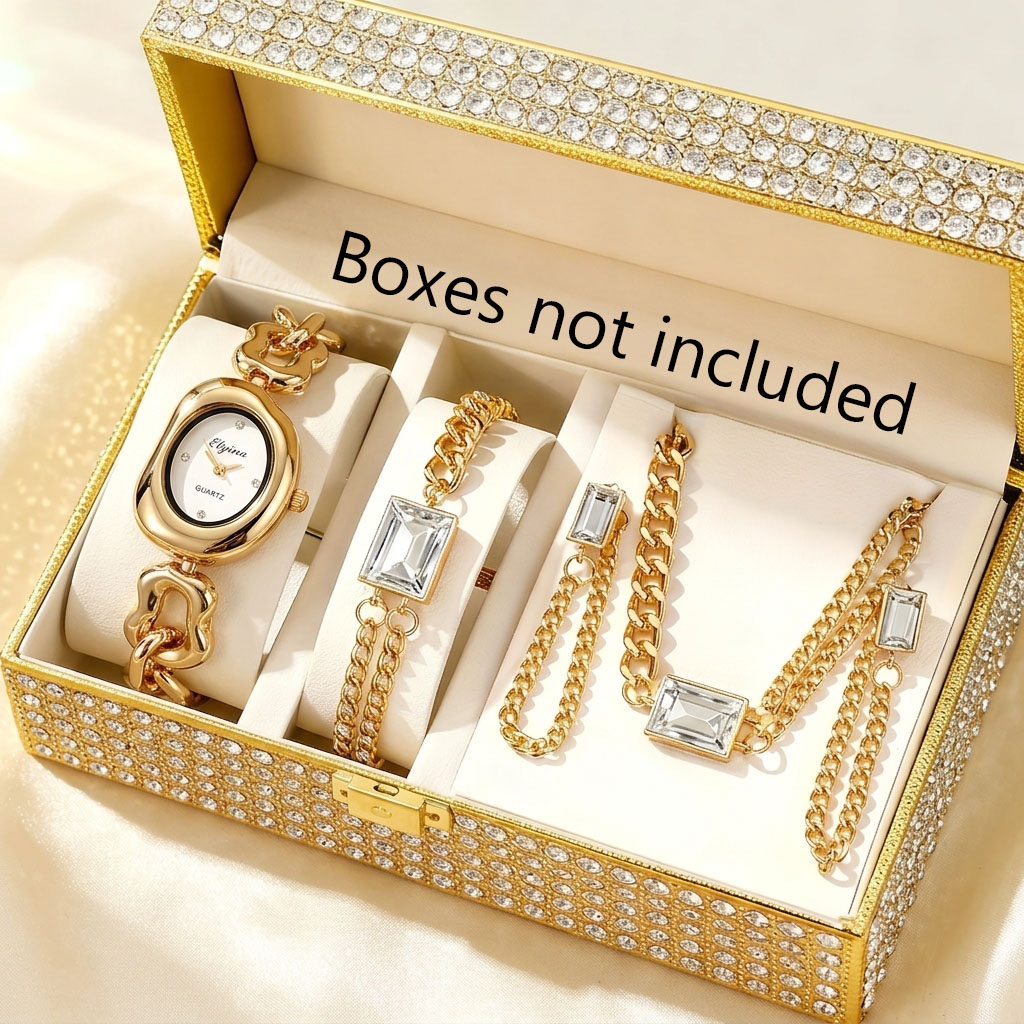 5PCS Fashion Irregular Women Q - Jewelry Box Watches Bracelets 评论和价格