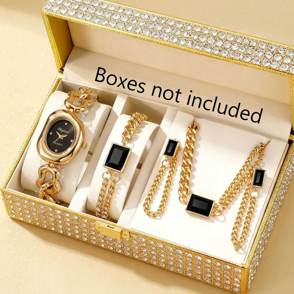 5PCS Fashion Irregular Women Q - Jewelry Box Watches Bracelets 评论和价格